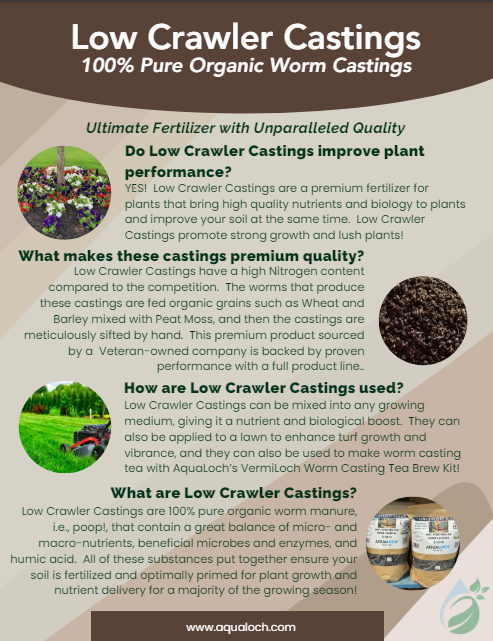 Low Crawler Castings | 100% Pure Organic Worm Castings | Fulfilled by U.S. Veterans