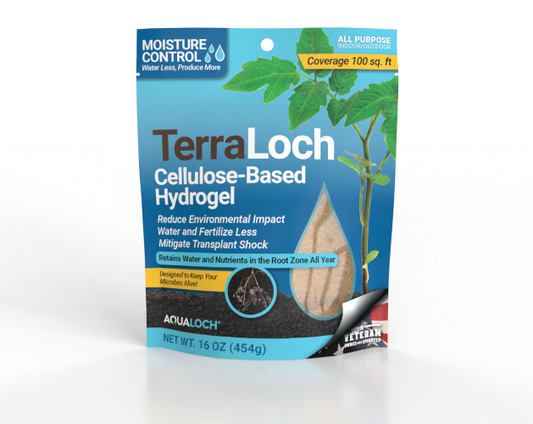 Plant growth stimulant. More Drought tolerant plants by using Terra Loch hydrogel. use aqualoch products to optimize soils nutrient and moisture content while improving living microbes in soil.